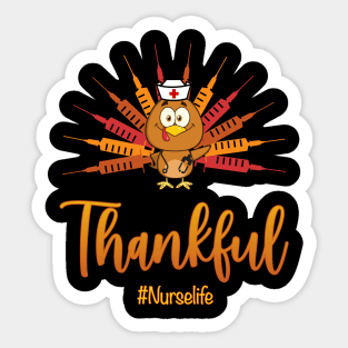 Thankful Turkey Nurse - Special Thanksgiving Edition Sticker